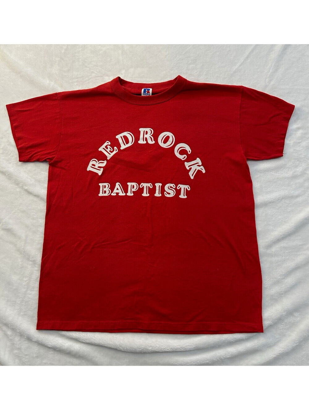 Russell Athletic Red Graphic T-Shirt Short Sleeve Crew Neck L